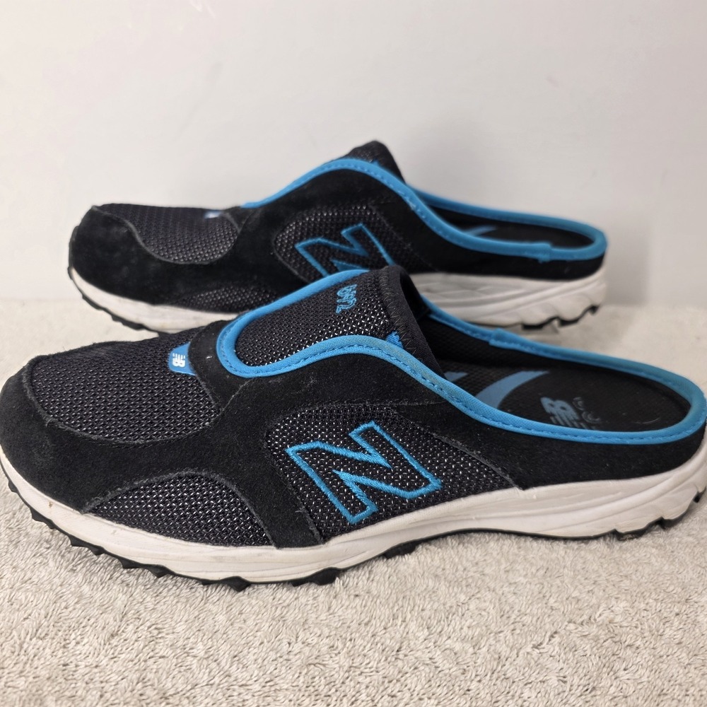 New Balance 925 Women's SIZE 8 B Sport Black Blue Slip-on Comfort Mule Shoes - Picture 13 of 16